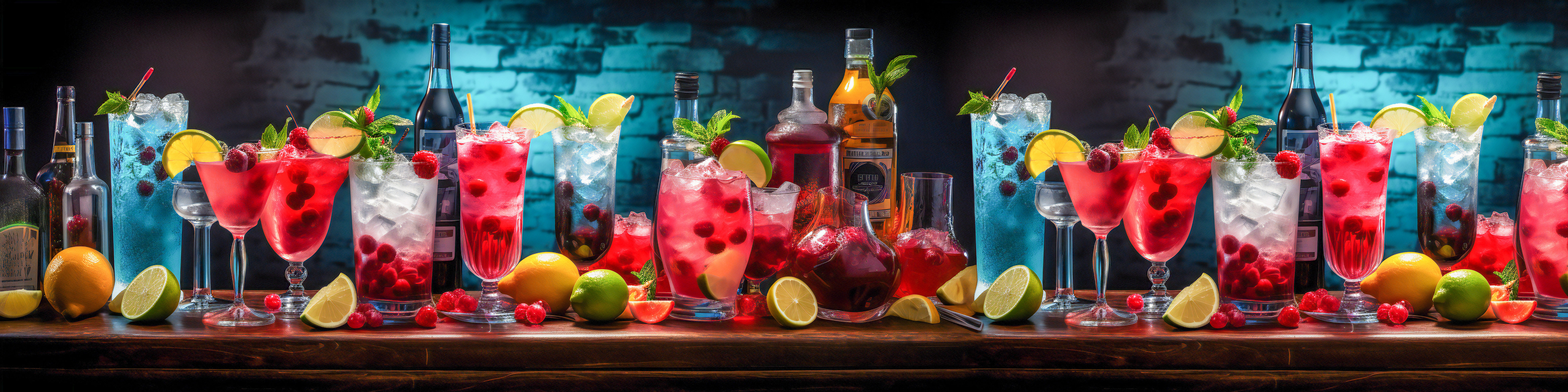 Kolorowe koktajle i drinki z cytrusami